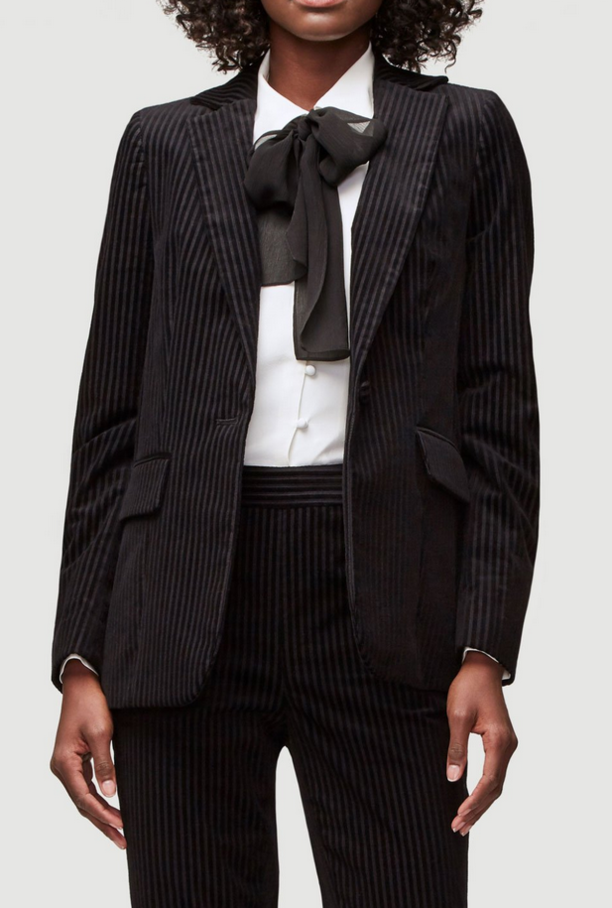 frame striped blazer