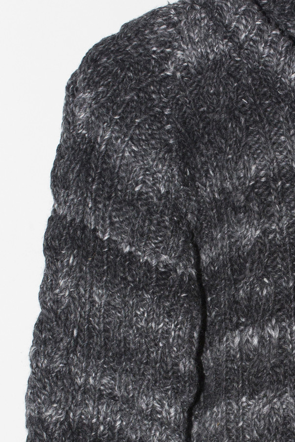Men's Chamula Wool Fisherman Pullover - Grey Heather Men's Chamula Wool Fisherman Pullover - Grey Heather
