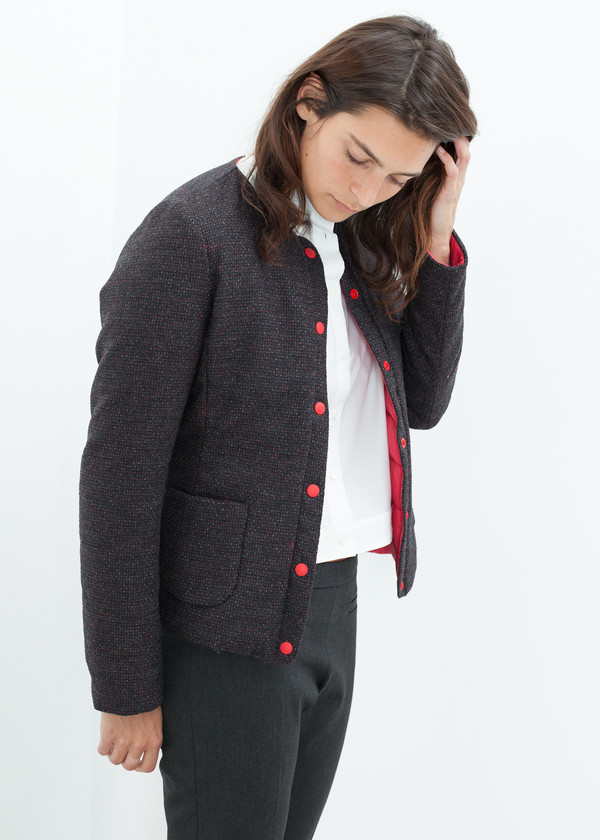 Lardini Camelia Reversible Jacket in Black/Red Lardini Camelia Reversible Jacket in Black/Red