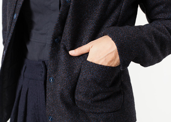 Lardini Camelia Reversible Jacket in Navy/Blue Lardini Camelia Reversible Jacket in Navy/Blue