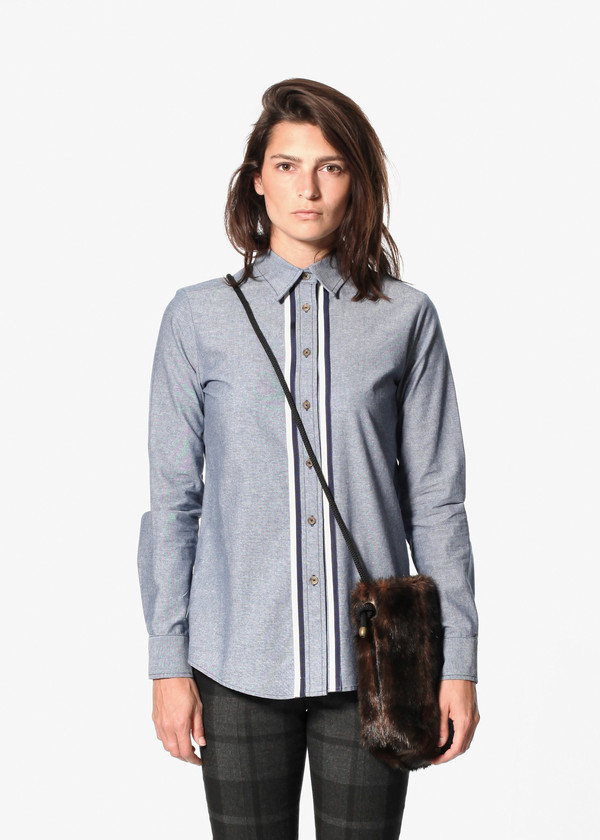 Harvey Faircloth Chambray Boyfriend Shirt Harvey Faircloth Chambray Boyfriend Shirt