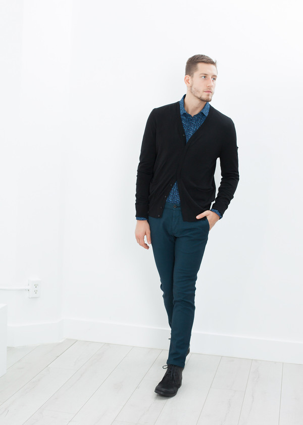 Men's Pence Diamond Weave Trouser in Sky Men's Pence Diamond Weave Trouser in Sky