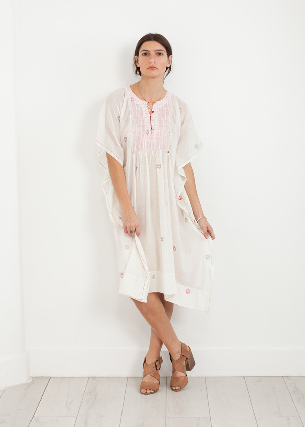 Floral Tent Dress in White Floral Tent Dress in White