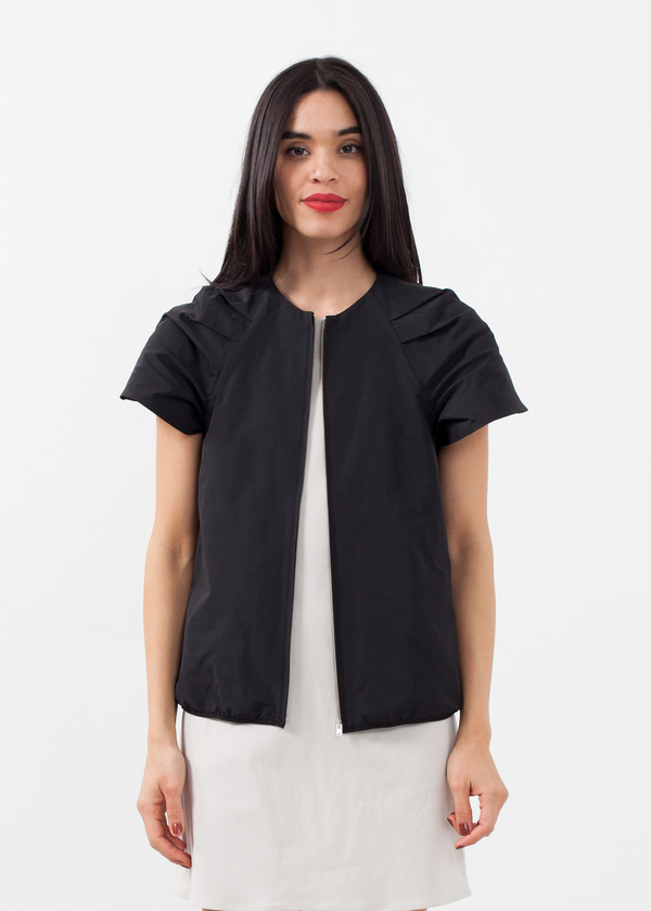 Hache Front Zip Blouse Hache Front Zip Blouse