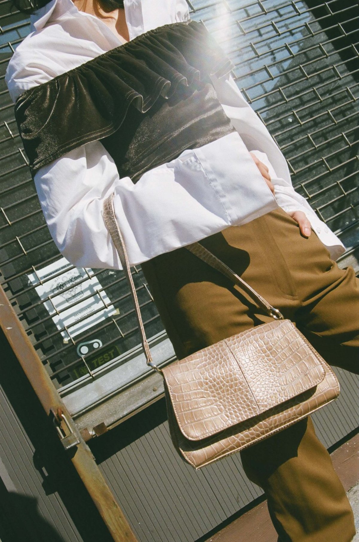 faux croc mini bag