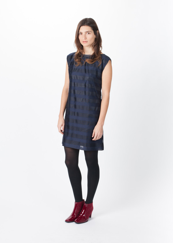 Harvey Faircloth Net Stripe Dress Harvey Faircloth Net Stripe Dress