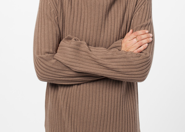 Organic by John Patrick Rib Funnel Neck Sweater Organic by John Patrick Rib Funnel Neck Sweater
