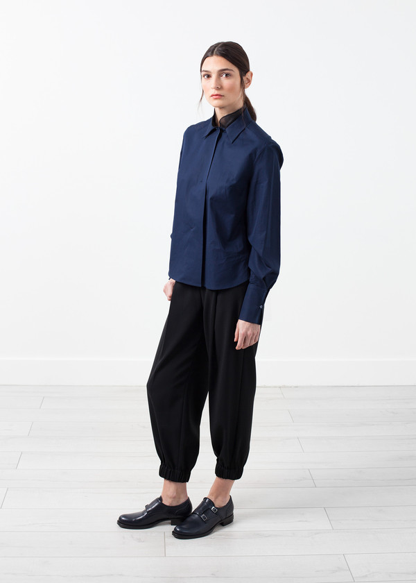 Gianfranco Scotti Sheer Silk Collar Button Up Gianfranco Scotti Sheer Silk Collar Button Up