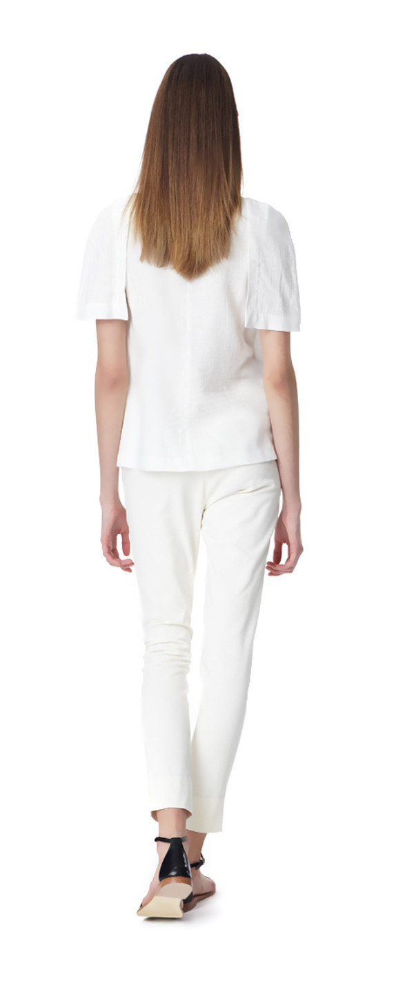Apiece Apart CAMILLA HIGH WAISTED PANT - CHINA WHITE Apiece Apart CAMILLA HIGH WAISTED PANT - CHINA WHITE
