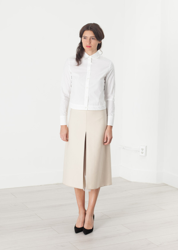 Ter et Bantine Tulle Pleat Skirt in Cream Ter et Bantine Tulle Pleat Skirt in Cream