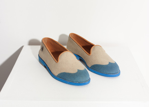 Verba Wingtip Loafer in Blue Verba Wingtip Loafer in Blue