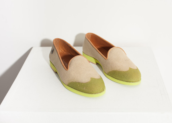Verba Wingtip Loafer in Lime Verba Wingtip Loafer in Lime