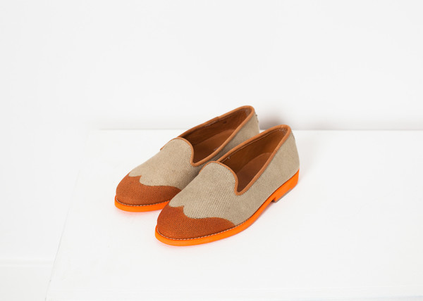 Verba Wingtip Loafer in Orange Verba Wingtip Loafer in Orange