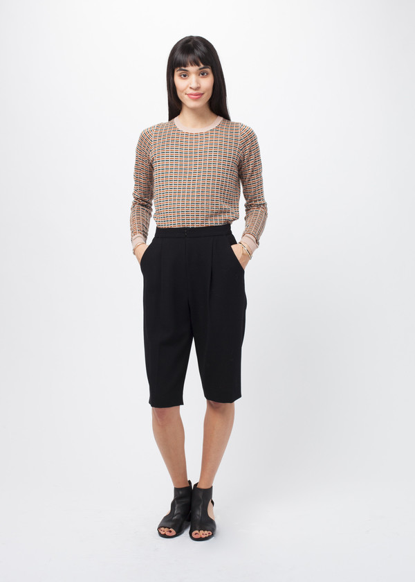 Amelia Toro Wool Crepe Bermuda Short Amelia Toro Wool Crepe Bermuda Short