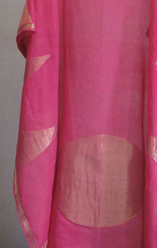 Two Hot pink metallic circle caftan Two Hot pink metallic circle caftan