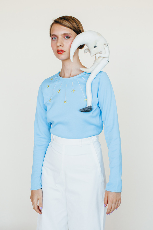 Samantha Pleet Shooting Star Shirt - Sky Samantha Pleet Shooting Star Shirt - Sky