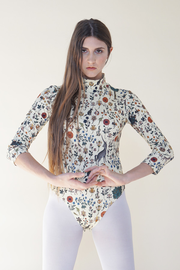 Samantha Pleet Turtle Bodysuit - Illuminated Print Samantha Pleet Turtle Bodysuit - Illuminated Print