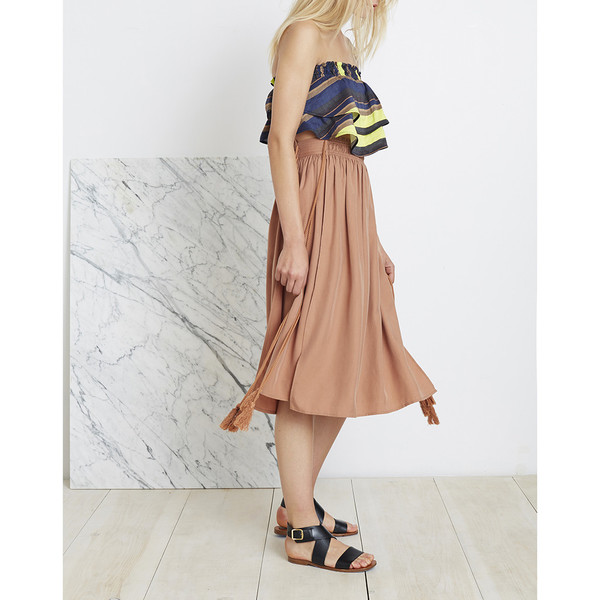 ASSISI TEA LENGTH SKIRT - ONION SKIN ASSISI TEA LENGTH SKIRT - ONION SKIN