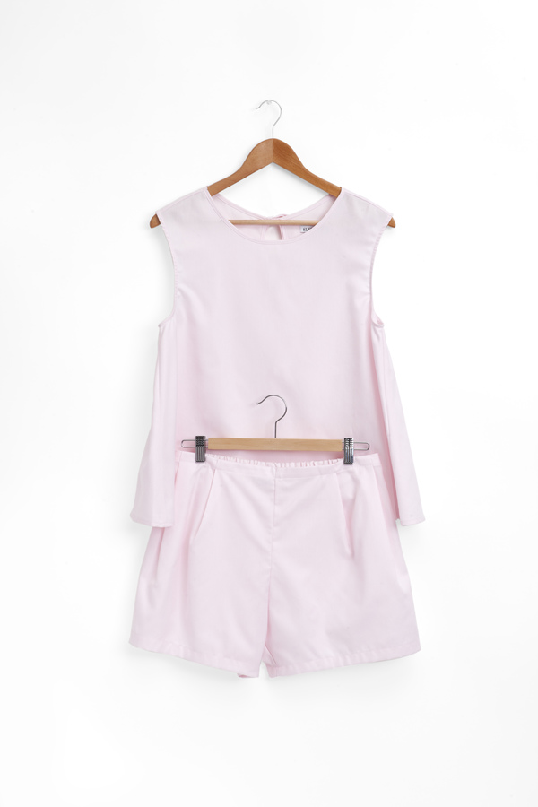 The Sleep Shirt Classic Top and Pleat Short Set Pink Royal Oxford The Sleep Shirt Classic Top and Pleat Short Set Pink Royal Oxford