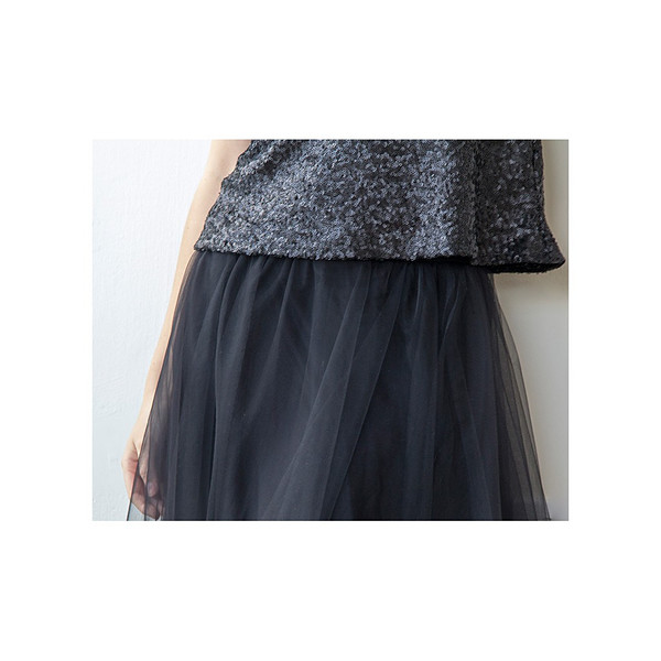 Blush Long Black Tulle Skirt Blush Long Black Tulle Skirt