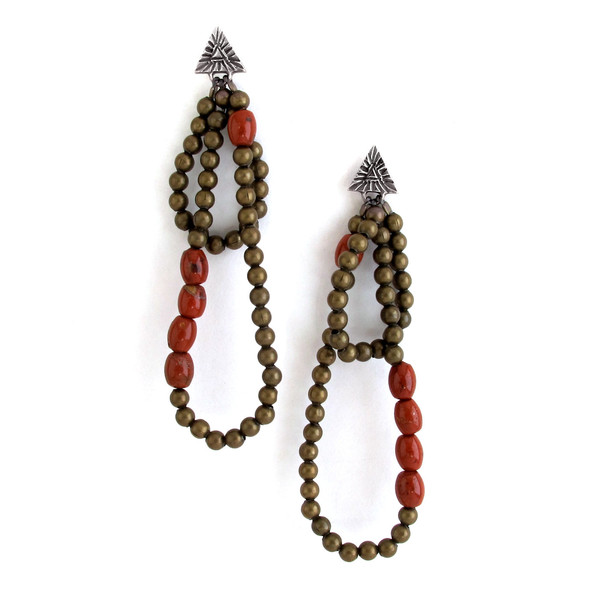 Laurel Hill Red Jasper Cairn Earrings Laurel Hill Red Jasper Cairn Earrings