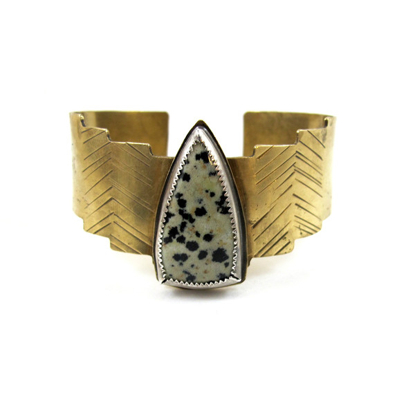 Laurel Hill Shield Cuff // Dalmatian Jasper Laurel Hill Shield Cuff // Dalmatian Jasper