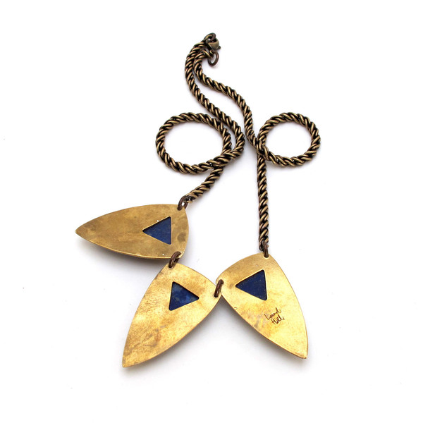 Laurel Hill Triple Shield Necklace // Lapis Laurel Hill Triple Shield Necklace // Lapis