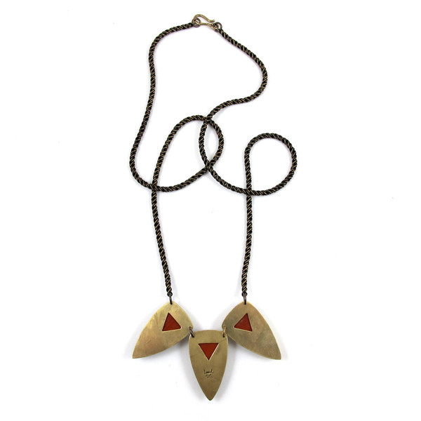 Laurel Hill Triple Shield Necklace // Red Jasper Laurel Hill Triple Shield Necklace // Red Jasper