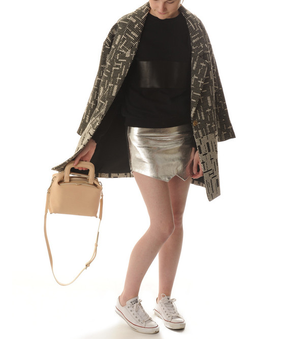 Mason By Michelle Mason Silver Mini Skirt Mason By Michelle Mason Silver Mini Skirt