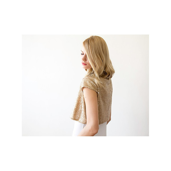 Blush Gold Sequin Bolero Blush Gold Sequin Bolero