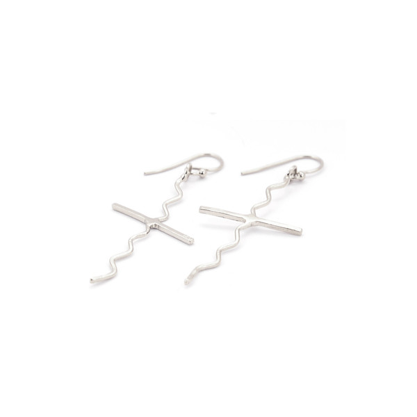 Alynne Lavigne Wave Cross Earrings Alynne Lavigne Wave Cross Earrings