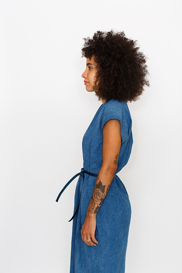 Sale! Indigo Tempest Dress, Silk Noil Sale! Indigo Tempest Dress, Silk Noil