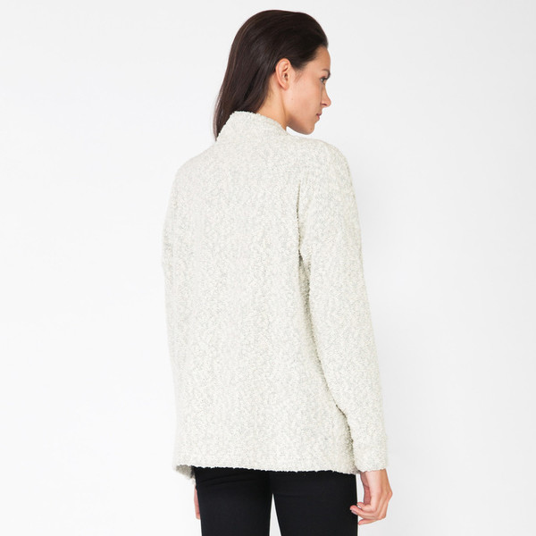 Pebble Knit Cardigan in White Pebble Knit Cardigan in White