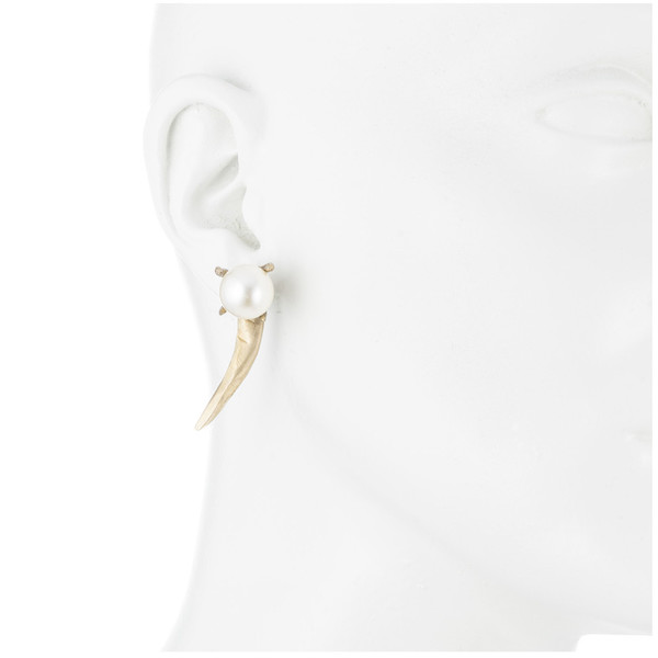 Natalie Frigo Claw and Pearl Earrings Natalie Frigo Claw and Pearl Earrings