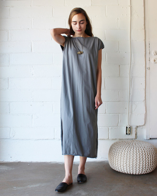 esby TALLULAH TEE DRESS - PEWTER esby TALLULAH TEE DRESS - PEWTER