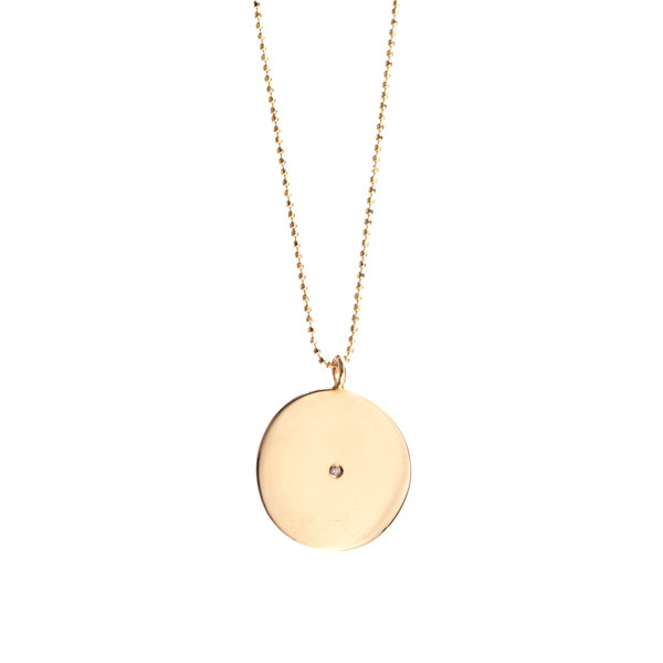Ariel Gordon 14K Circle Pendant Necklace with diamond Ariel Gordon 14K Circle Pendant Necklace with diamond