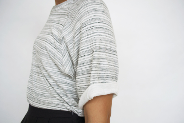 Fifteen-Twenty Stripe Roll Sleeve Tee Fifteen-Twenty Stripe Roll Sleeve Tee