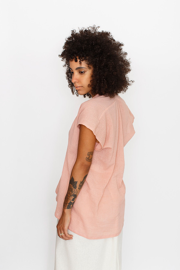 Miranda Bennett Everyday Top, Cotton Gauze in Clay Miranda Bennett Everyday Top, Cotton Gauze in Clay