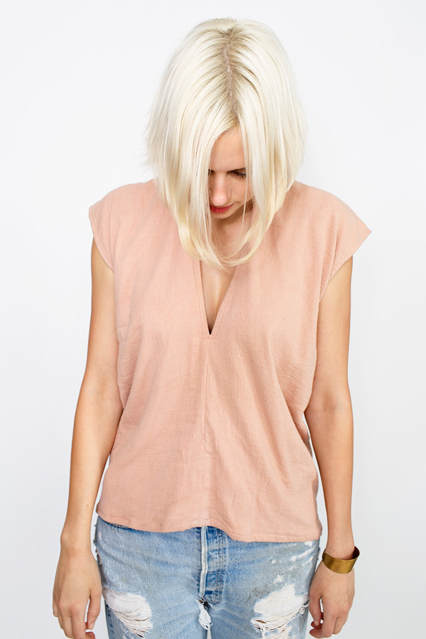 Miranda Bennett Everyday Top, Lined Cotton Gauze in Clay Miranda Bennett Everyday Top, Lined Cotton Gauze in Clay