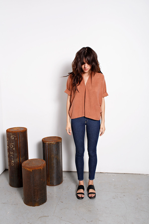 Miranda Bennett Muse Top, Silk Noil in Sienna Miranda Bennett Muse Top, Silk Noil in Sienna