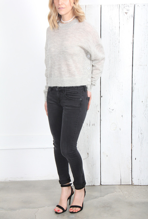 Acne Studios RYSSA SIDE BUTTON SWEATER Acne Studios RYSSA SIDE BUTTON SWEATER