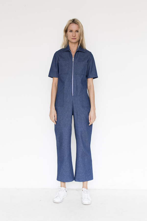 Collina Strada Denim Mechanic Jumpsuit Collina Strada Denim Mechanic Jumpsuit