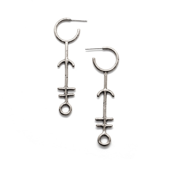 Laurel Hill Jewelry - Hawthorn Rune Hoops Laurel Hill Jewelry - Hawthorn Rune Hoops
