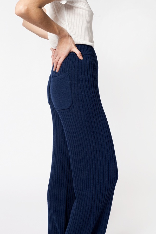 Creatures of Comfort Ribbed Long Pant - navy Creatures of Comfort Ribbed Long Pant - navy