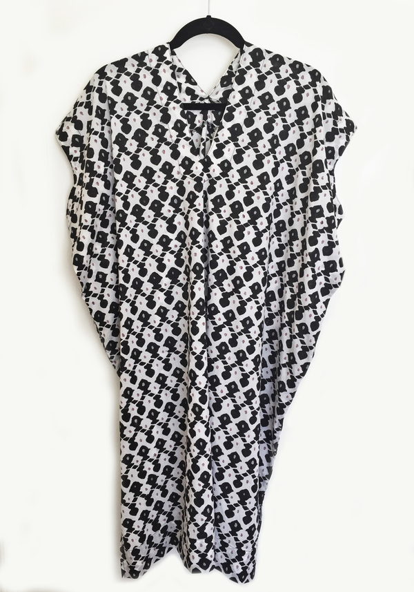 Atelier Delphine Wood Block Print Crescent Dress Atelier Delphine Wood Block Print Crescent Dress