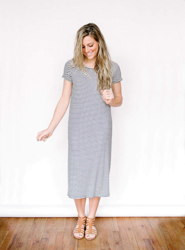 Everly Stripe Midi Dress Everly Stripe Midi Dress