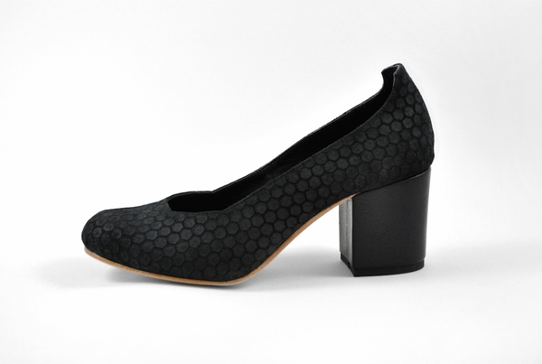 The Palatines Saturo Pump - black hex leather The Palatines Saturo Pump - black hex leather