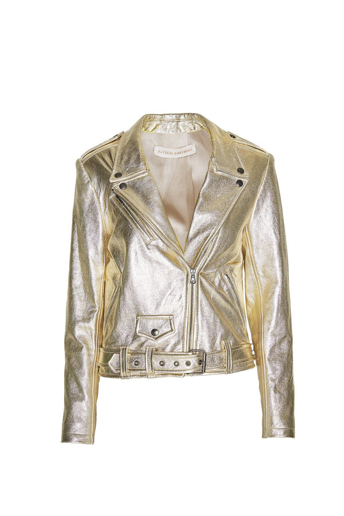 Alyson Eastman Moto Jacket Gold Metallic Garmentory