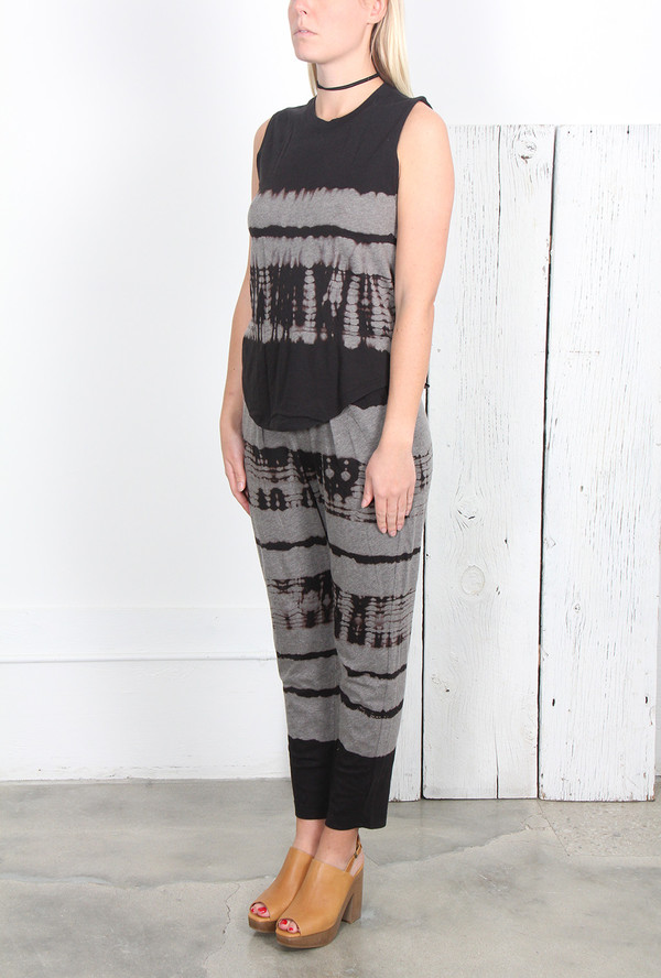 RAQUEL ALLEGRA BLACK TIE DYE MUSCLE T RAQUEL ALLEGRA BLACK TIE DYE MUSCLE T