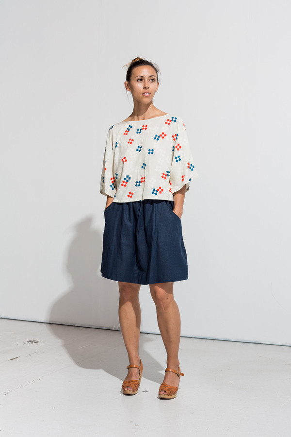 Nahanni Arntzen Jeani blouse- geo print Nahanni Arntzen Jeani blouse- geo print